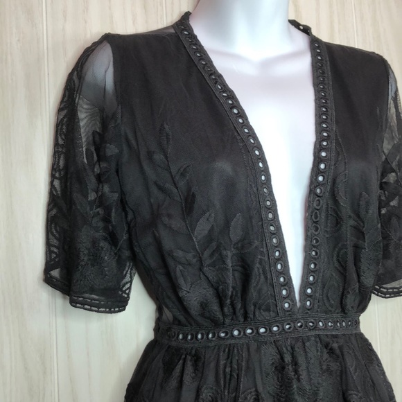 The Vintage Shop Sheer Black Lace Romper - Picture 5 of 8